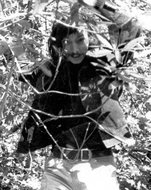 Louis Turpin in the bushes